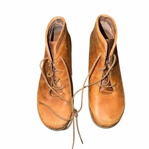 Duluth Trading Co Andina Leather Ankle Boots Women’s 11 Brown Lace Up Boot